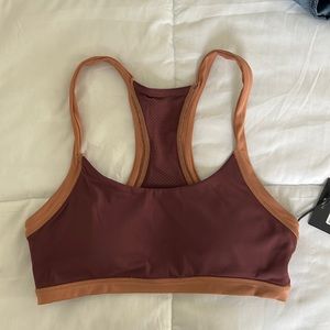 Meshki Becca Two Tone Cropped Sports Bra - NWT